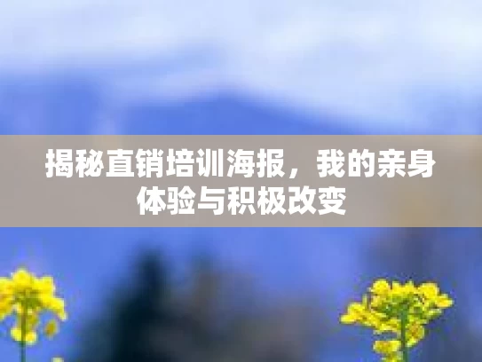 揭秘直销培训海报，我的亲身体验与积极改变