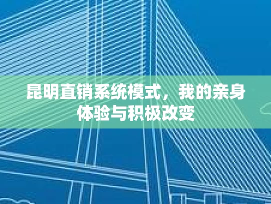 昆明直销系统模式，我的亲身体验与积极改变
