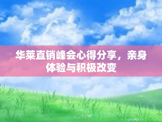 华莱直销峰会心得分享，亲身体验与积极改变