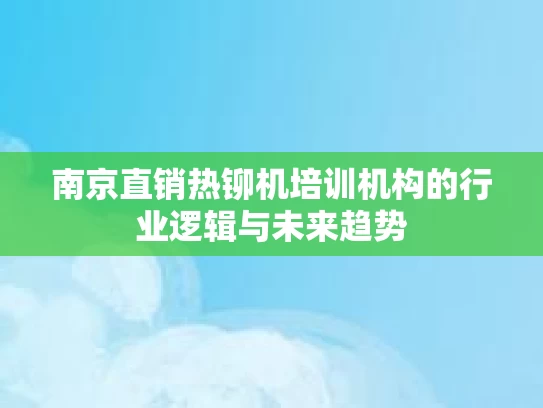 南京直销热铆机培训机构的行业逻辑与未来趋势