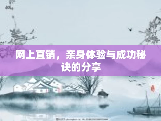 网上直销，亲身体验与成功秘诀的分享