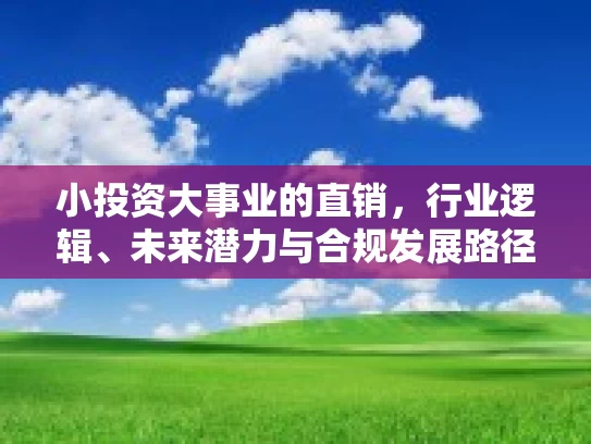 小投资大事业的直销，行业逻辑、未来潜力与合规发展路径