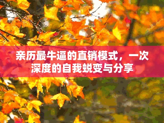 亲历最牛逼的直销模式，一次深度的自我蜕变与分享