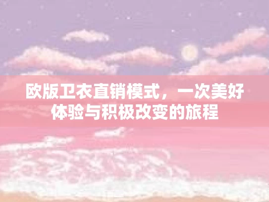 欧版卫衣直销模式,一次美好体验与积极改变的旅程