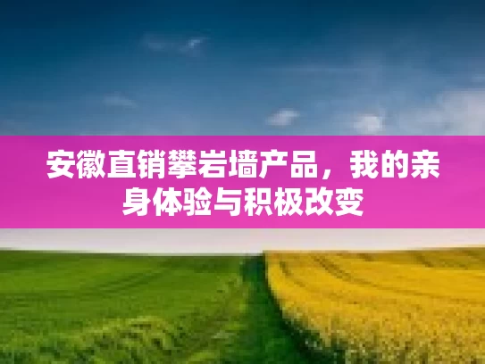 安徽直销攀岩墙产品，我的亲身体验与积极改变