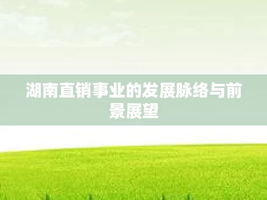 湖南直销事业的发展脉络与前景展望