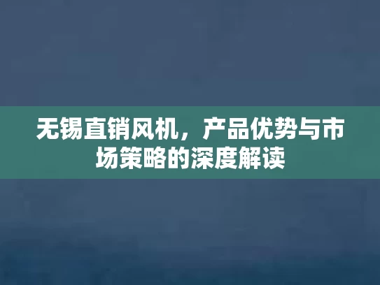 无锡直销风机，产品优势与市场策略的深度解读