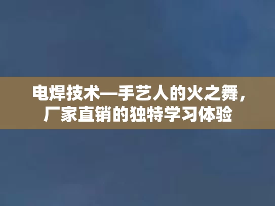 电焊技术—手艺人的火之舞，厂家直销的独特学习体验