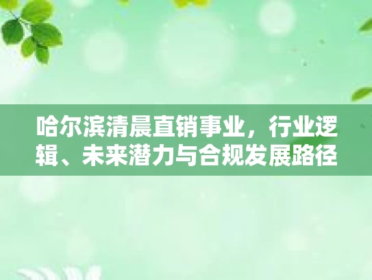 哈尔滨清晨直销事业，行业逻辑、未来潜力与合规发展路径分析