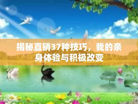 揭秘直销37种技巧，我的亲身体验与积极改变