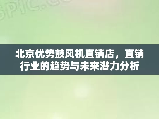 北京优势鼓风机直销店，直销行业的趋势与未来潜力分析