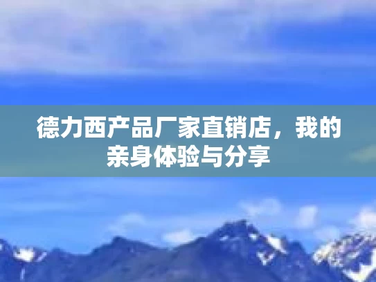 德力西产品厂家直销店，我的亲身体验与分享