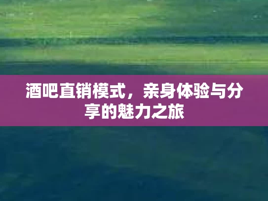 酒吧直销模式,亲身体验与分享的魅力之旅 酒吧直销模式,亲身体验与分享的魅力之旅