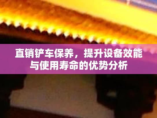 直销铲车保养，提升设备效能与使用寿命的优势分析