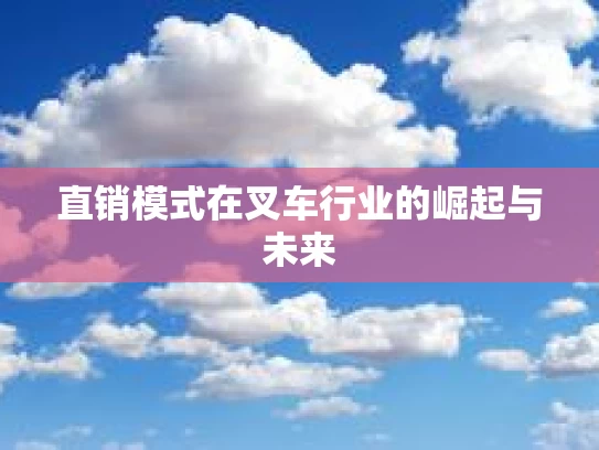 直销模式在叉车行业的崛起与未来